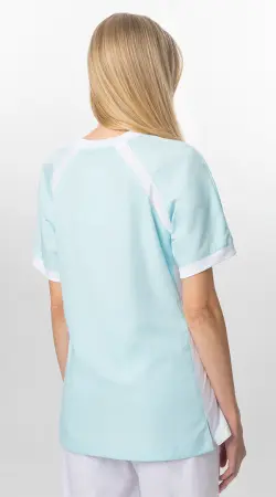 Блуза БЕРТИ женская (голубой/белый) женские медицинские