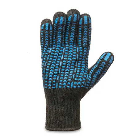 Перчатки полушерстяные двойные с ПВХ Протектор 7.5 класс (черный)