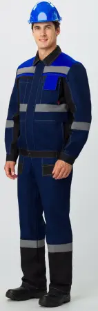 Костюм ВИВАТ-2 ПРЕМИУМ с ПК (т.синий/черный/васильковый)