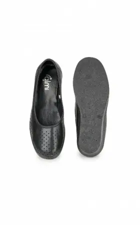 Туфли НУАР ПВХ женские кожаные (черный)