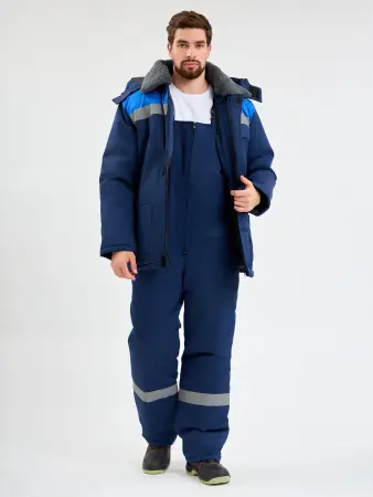 Костюм ТРУЖЕНИК-УЛЬТРА-2 СОП зимний с ПК (т.синий/васильковый)