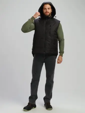 Жилет РЕЗКО зимний с капюшоном (черный)