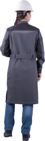 Халат ТУРБО SAFETY женский (серый/т.серый)