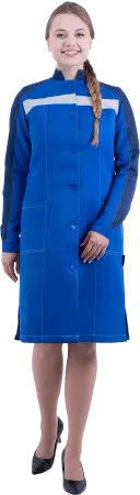 Халат РОУД женский (василек/т.синий)