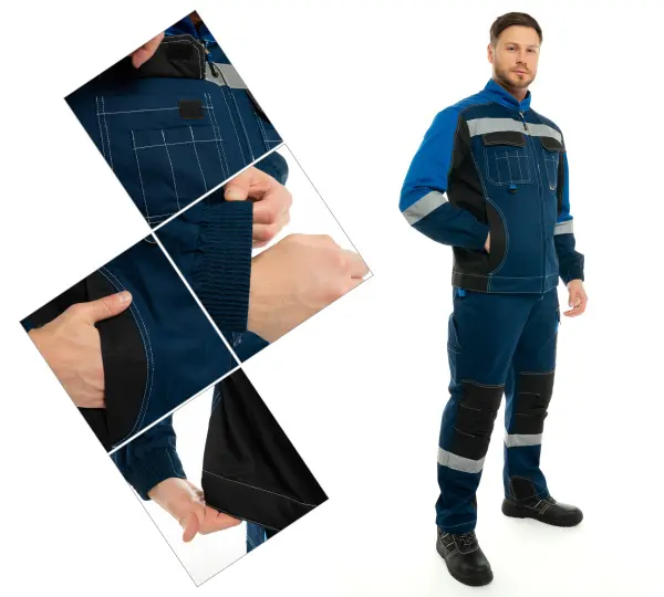 Костюм ФОРМУЛА КОТТОН ФБ1 с БР (т.синий/чёрный/василёк)