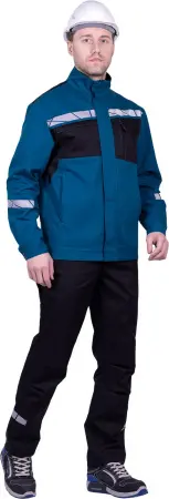 Куртка СТРОНГ (бирюзовый/черный)