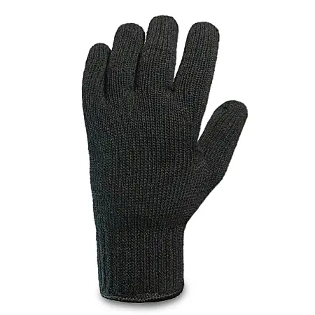 Перчатки полушерстяные двойные с ПВХ Точка 7.5 класс (черный)