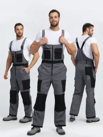 Полукомбинезон МИЛАН СН (т.серый/черный)