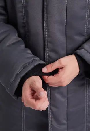 Костюм ВЬЮГА зимний с ПК (т.серый/красный)