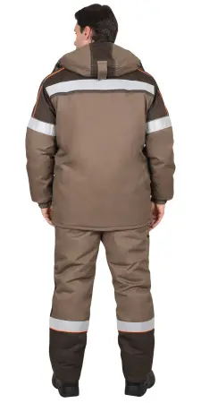 Костюм СИРИУС-РОДОС-РОСС СОП зимний с БР (св.коричневый/т.коричневый)