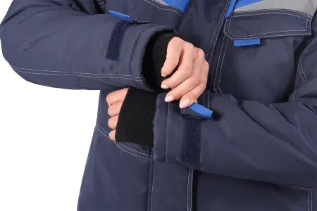 Костюм КМ-10 ЛЮКС жен. зимний c БР (василек/т.синий)