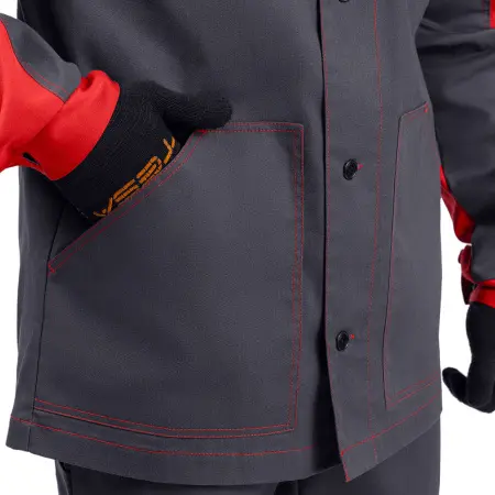 Костюм ВОЛГА с ПК (т.серый/красный) Костюм ВОЛГА с ПК (т.серый/красный)