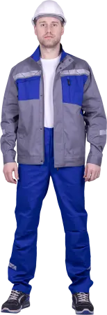 Куртка СТРОНГ ИМПОРТ (серый/васильковый)