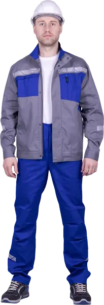 Куртка СТРОНГ ИМПОРТ (серый/васильковый)