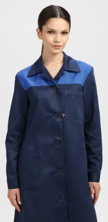 Халат ЛИГОР женский (т.синий/васильковый)