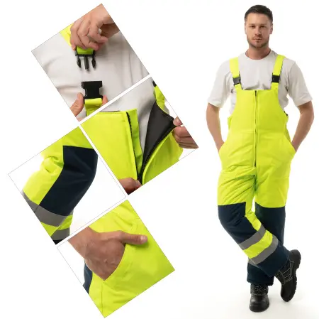 Костюм НОРДИК зимний с ПК (лимонный/т.синий)