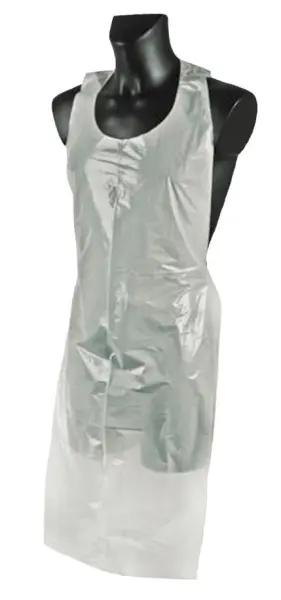 Фартук одноразовый полиэтиленовый 74x120см 10мкм (белый)