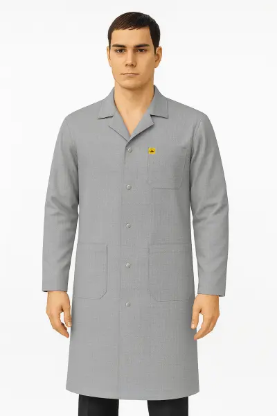 Халат EZ-M130–К антистатический (серый)