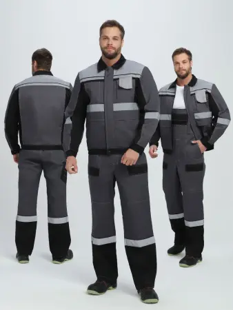 Костюм ВИВАТ-2 ПРЕМИУМ CH МВО с ПК (т.серый/черный/св.серый)