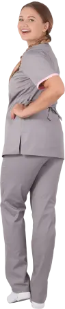 Костюм САНДРА женский с БР (серый/розовый) женские медицинские