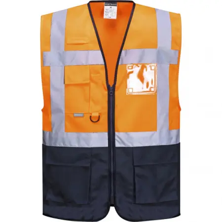 Жилет PORTWEST C476 (сигнальный оранжевый/синий)