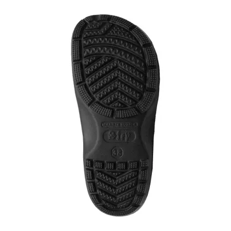 Сабо ЭВА STEP с перфорацией и ремешком (черный)