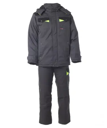 Костюм КОРВЕТ зимний с БР (т.серый/черный/лимон)
