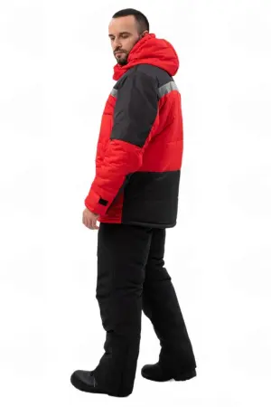 Куртка зимняя (красный/черный)