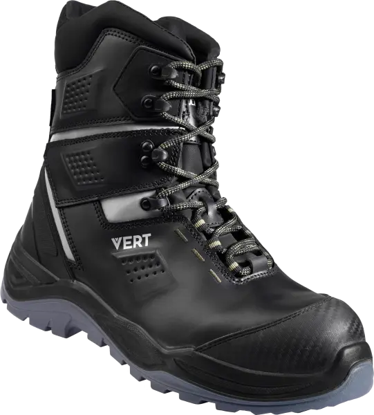 Ботинки VERT ПУ/ТПУ высокий берец нат.мех с КП и КС (черный)