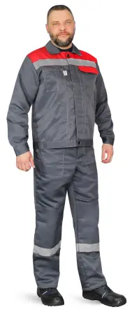 Костюм КОРПУС с ПК (т.серый/красный)