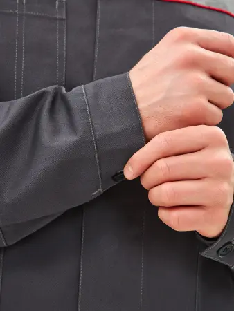 Костюм ЛИПЕЦК-1 СОП CH с БР (т.серый/красный)