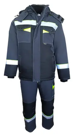 Костюм ОРЕГОН-МЕМБРАНА зимний с ПК (т. серый/черный/лимонный)