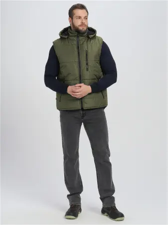 Жилет РЕЗКО зимний с капюшоном (хаки)
