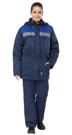 Куртка БРИГАДА женская (т.синий/васильковый)