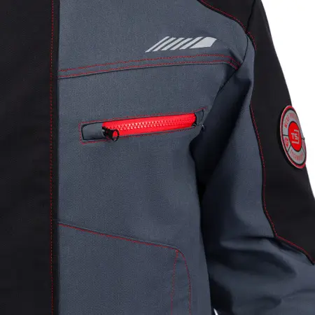 Куртка РЕЙН (т.серый/черный/красный)