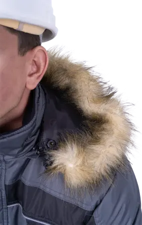 Куртка СКАНДИНАВИЯ ЛЮКС зимняя (серый/чёрный)