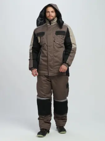 Костюм МЕГА IMP зимний с БР (коричневый/черный/бежевый)