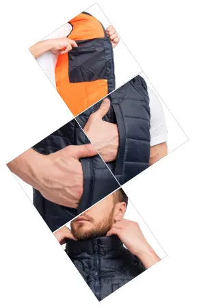 Жилет КАНАДА зимний (синий/оранжевый)