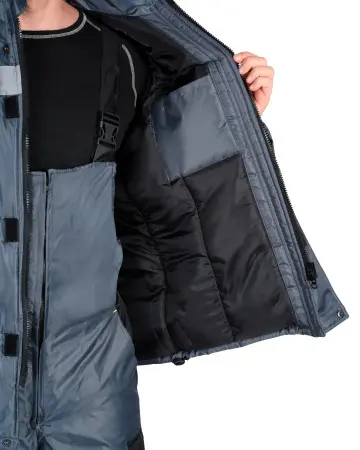 Костюм ХОВАРД зимний с ПК (серый/черный/лимонный)