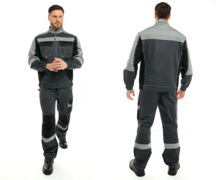 Костюм ФОРМУЛА КОТТОН ФБ1 с БР (т.серый/св.серый/чёрный)