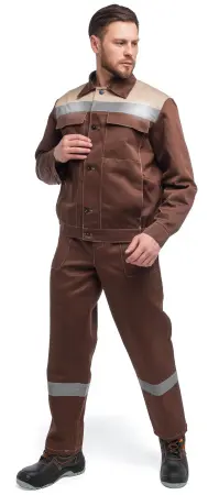 Костюм ОПТИМАЛ СОП с ПК (коричневый/бежевый)