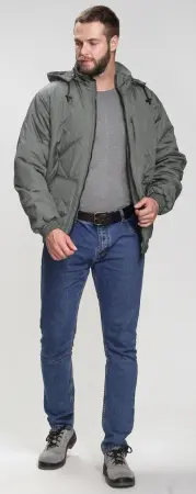 Куртка БОМБЕР-ЛЮКС демисезонная (св.серый)