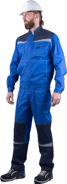 Костюм КМ-10 ЛЮКС летний с БР (василек/т.синий)