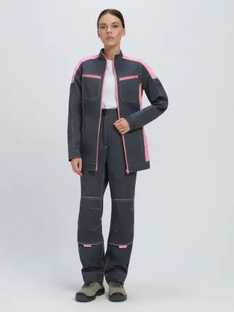 Куртка ProfLineSpecialist женская (серый/розовый)