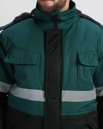 Костюм НОРДХАРД-2 СОП У. зимний с ПК (черный/т.зеленый)