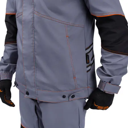 Костюм РИВЕР с БР (серый/черный/оранжевый)