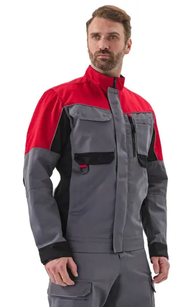 Костюм ГОРОД с БР (т.серый/черный/красный)