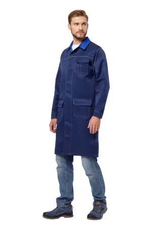 Халат СТРАЙК (т.синий/василек)