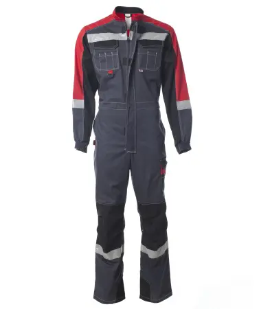 Комбинезон ФОРМУЛА с СОП (т.серый/красный/черный)