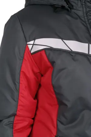 Куртка ВИРАЖ НЕО женская зимняя (т.серый/красный)